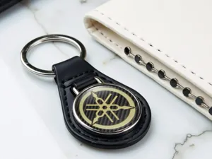 Yamaha Key Rings for Men Sturdy Leatherette Design Edge